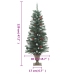 Árboles Navidad artificiales 2 uds 100 LED verde blanco 120 cm