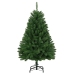 Árbol de Navidad artificial con bisagras y soporte verde 120 cm