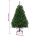 Árbol de Navidad artificial con bisagras y soporte verde 120 cm