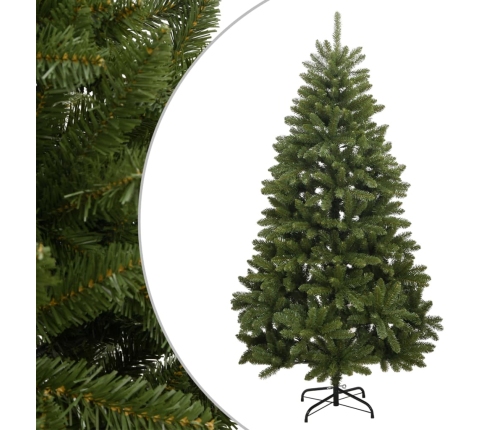 Árbol de Navidad artificial con bisagras y soporte verde 180 cm