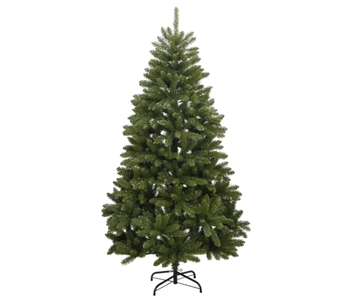 Árbol de Navidad artificial con bisagras y soporte verde 180 cm