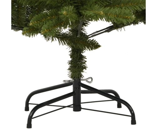 Árbol de Navidad artificial con bisagras y soporte verde 180 cm