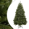 Árbol de Navidad artificial con bisagras y soporte verde 210 cm