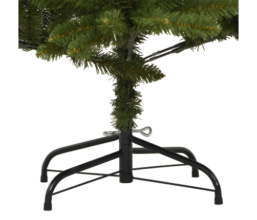 Árbol de Navidad artificial con bisagras y soporte verde 270 cm