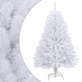 Árbol de Navidad artificial con bisagras y soporte blanco 120cm