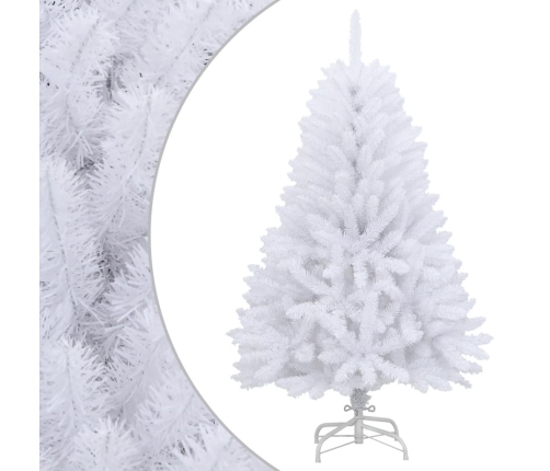 Árbol de Navidad artificial con bisagras y soporte blanco 120cm