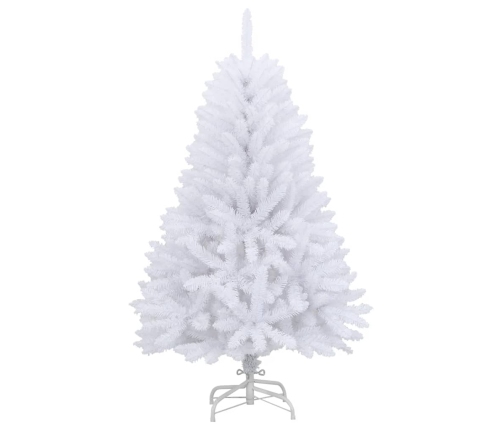 Árbol de Navidad artificial con bisagras y soporte blanco 120cm