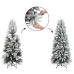 Árbol de Navidad artificial con bisagras y soporte blanco 120cm