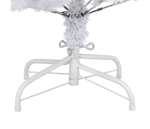 Árbol de Navidad artificial con bisagras y soporte blanco 120cm