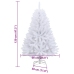 Árbol de Navidad artificial con bisagras y soporte blanco 120cm