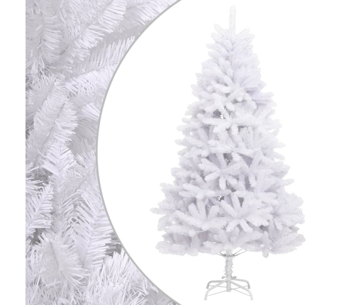 Árbol de Navidad artificial con bisagras y soporte blanco 240cm