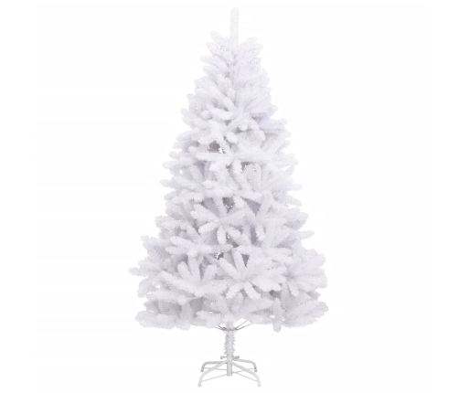 Árbol de Navidad artificial con bisagras y soporte blanco 240cm