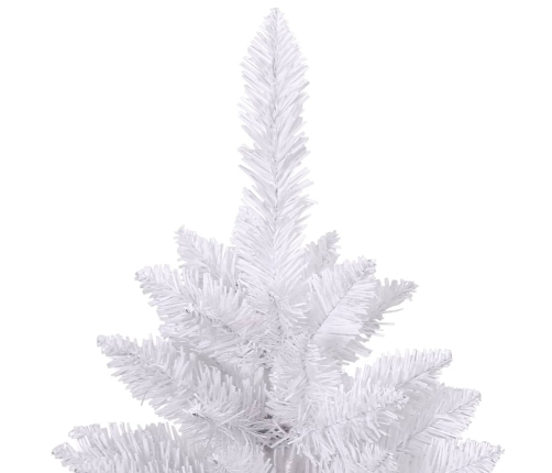 Árbol de Navidad artificial con bisagras y soporte blanco 240cm