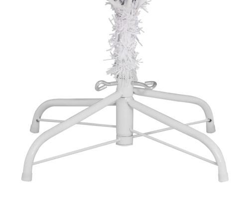 Árbol de Navidad artificial con bisagras y soporte blanco 240cm