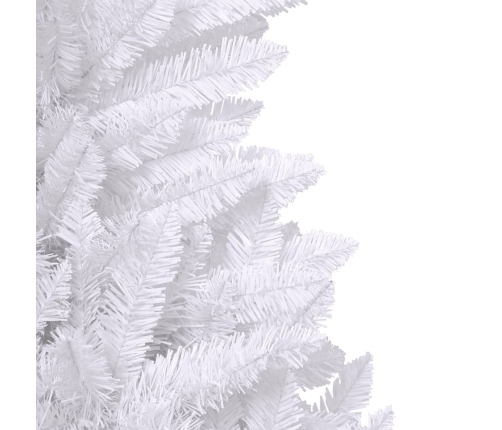 Árbol de Navidad artificial con bisagras y soporte blanco 240cm