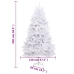 Árbol de Navidad artificial con bisagras y soporte blanco 240cm