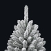 Árbol de Navidad artificial con bisagras y nieve flocada 120 cm