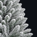 Árbol de Navidad artificial con bisagras y nieve flocada 120 cm