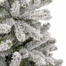 Árbol de Navidad artificial con bisagras y nieve flocada 180 cm