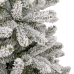 Árbol de Navidad artificial con bisagras y nieve flocada 210 cm