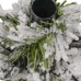 Árbol de Navidad artificial con bisagras y nieve flocada 210 cm