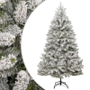 Árbol de Navidad artificial con bisagras y nieve flocada 240 cm