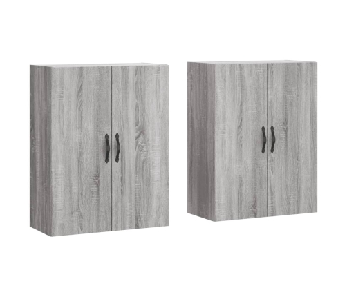 Armarios de pared 2 uds madera de ingeniería gris Sonoma