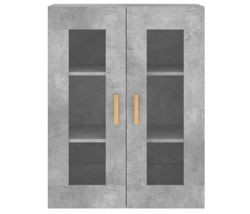 Armarios de pared 2 uds madera de ingeniería gris hormigón