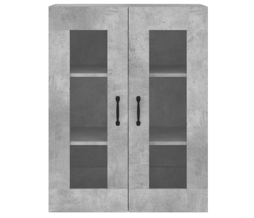 Armarios de pared 2 uds madera de ingeniería gris hormigón