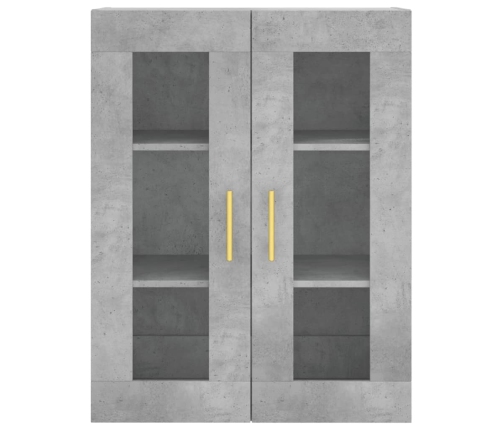 Armarios de pared 2 uds madera de ingeniería gris hormigón