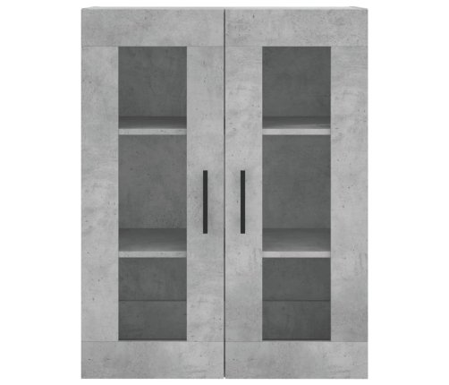 Armarios de pared 2 uds madera de ingeniería gris hormigón