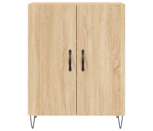 Aparador alto madera contrachapada color roble 69,5x34x180 cm