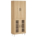 Aparador alto madera contrachapada color roble 69,5x34x180 cm