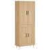 Aparador alto madera contrachapada color roble 69,5x34x180 cm