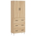 Aparador alto madera contrachapada color roble 69,5x34x180 cm