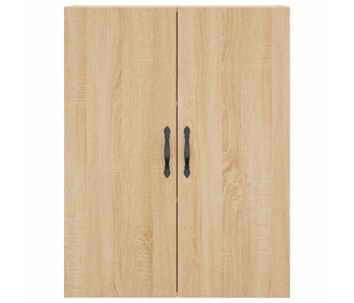 Aparador alto madera contrachapada color roble 69,5x34x180 cm