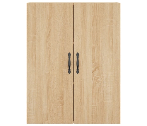 Aparador alto madera contrachapada color roble 69,5x34x180 cm