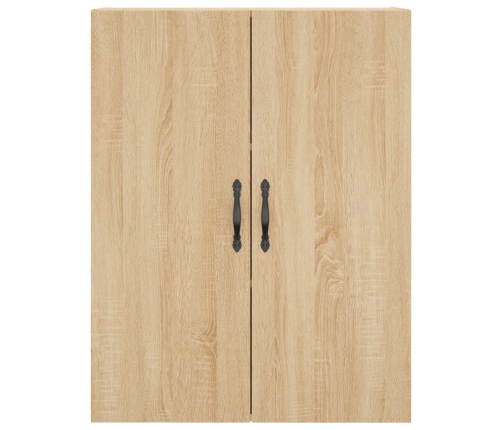 Aparador alto madera contrachapada color roble 69,5x34x180 cm