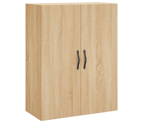 Aparador alto madera contrachapada color roble 69,5x34x180 cm