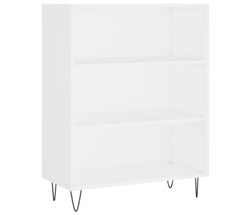 Aparador alto madera contrachapada blanco 69,5x34x180 cm