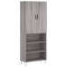 Aparador alto madera contrachapada gris sonoma 69,5x34x180 cm