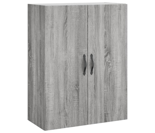 Aparador alto madera contrachapada gris sonoma 69,5x34x180 cm