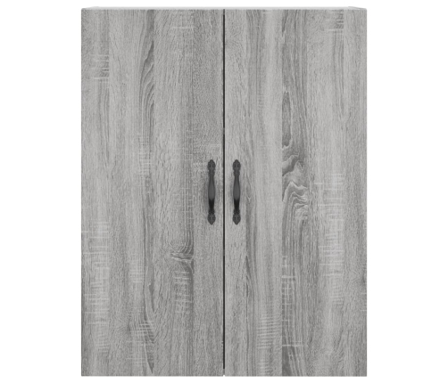 Aparador alto madera contrachapada gris sonoma 69,5x34x180 cm