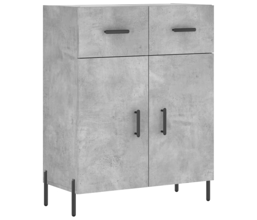 Aparador alto madera contrachapada gris hormigón 69,5x34x180 cm