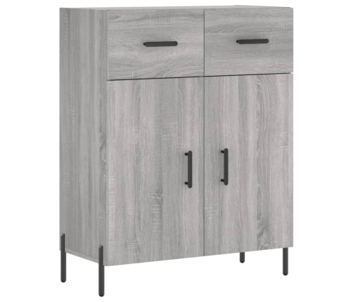 Aparador alto madera contrachapada gris sonoma 69,5x34x180 cm