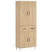 Aparador alto madera contrachapada color roble 69,5x34x180 cm