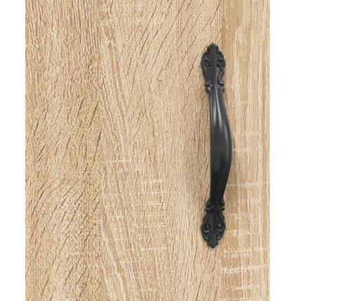 Aparador alto madera contrachapada color roble 69,5x34x180 cm