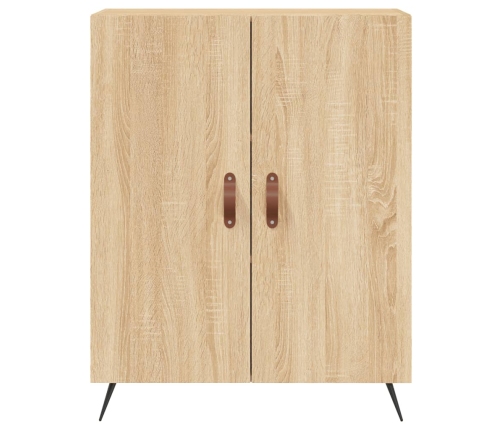 Aparador alto madera contrachapada color roble 69,5x34x180 cm