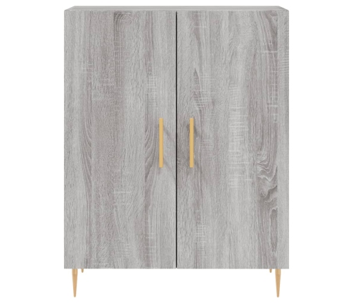 Aparador alto madera contrachapada gris sonoma 69,5x34x180 cm