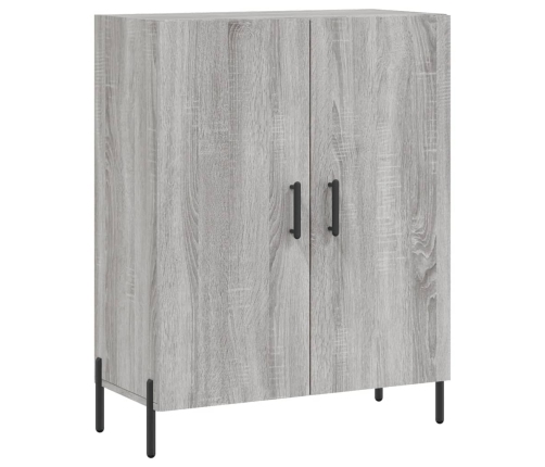 Aparador alto madera contrachapada gris sonoma 69,5x34x180 cm